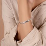 200 Gauge 8MM Heavy Sterling Silver Men's Figaro ID Bracelet - Image 4