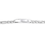 200 Gauge 8MM Heavy Sterling Silver Men's Figaro ID Bracelet - Image 3