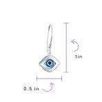 Multicolor Evil Eye Bracelet & Blue Nazar Dangle Earrings Set Sterling Silver - Image 5