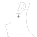 Blue Nazar Evil Eye Filigree Dangle Earrings Murano Glass &  Sterling Silver - Image 3