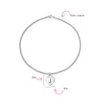 Dangling Heart Charm Anklet Ankle Bracelet Sterling Silver - Image 90