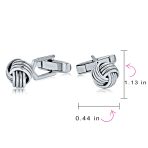 Twist Love Knot Braided Cable Ball Shirt Cufflink for Men Executive Gift - Image 4