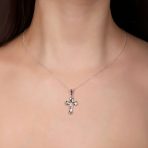 Religious Jesus Passion Crucifix Cross Pendant Necklace Matte .925 Sterling Silver 18 Inch - Image 3