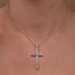 Unisex Sterling Silver Jesus Cross Pendant Necklace - Simple Religious Design - Image 5