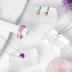 Traditional Dainty Square Opal Gemstone Pendant Necklace Gold Plated Silver - Image 13