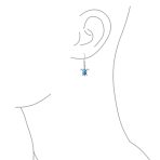 Nautical Opal Sea Turtle Dangle Gemstone Earrings in Sterling Silver - Image 5