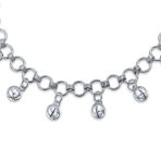 Bollywood Boho Jingle Bells Anklet Ankle Bracelet Silver - Image 2