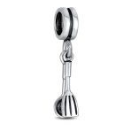 Chef Cook Culinary Utensils Dangle Charm Bead Sterling Silver for Bracelet