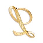 Large Statement ABC Crystal Letters Initial Scarf Lapel Pin Brooch Gold Plated - Image 12