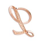 Large Statement ABC Crystal Letters Initial Scarf Lapel Pin Brooch Rose Gold Plated - Image 8