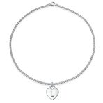 Dangling Heart Charm Anklet Ankle Bracelet Sterling Silver - Image 11