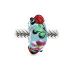Ladybug Insect Flower Glass Charm Bead for European Bracelet Silver Core - Image 2
