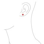 Small Red Enamel Ladybug Pendant Necklace Stud Earrings Set - Image 8