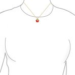 Small Red Enamel Ladybug Pendant Necklace Stud Earrings Set - Image 10