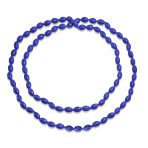 Extra Long Beaded Seed Oval Strand Necklace in Purple Red Blue Turquoise 50 Inch - Image 3