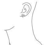 Heart Shaped Swirl Filigree Stud Earrings in Sterling Silver for Girlfriend - Image 3