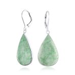 Natural Orange Red Carnelian Big Teardrop Dangle Earrings .925 Sterling Silver Lever back - Image 2