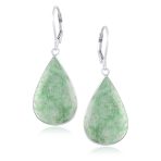 Natural Orange Red Carnelian Big Teardrop Dangle Earrings .925 Sterling Silver Lever back - Image 6