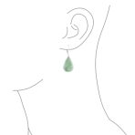 Natural Orange Red Carnelian Big Teardrop Dangle Earrings .925 Sterling Silver Lever back - Image 10