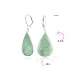 Natural Orange Red Carnelian Big Teardrop Dangle Earrings .925 Sterling Silver Lever back - Image 14