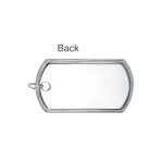 X-Large Military Dog Tag Pendant Necklace Sterling Silver 20 Inch Ball Chain - Image 2