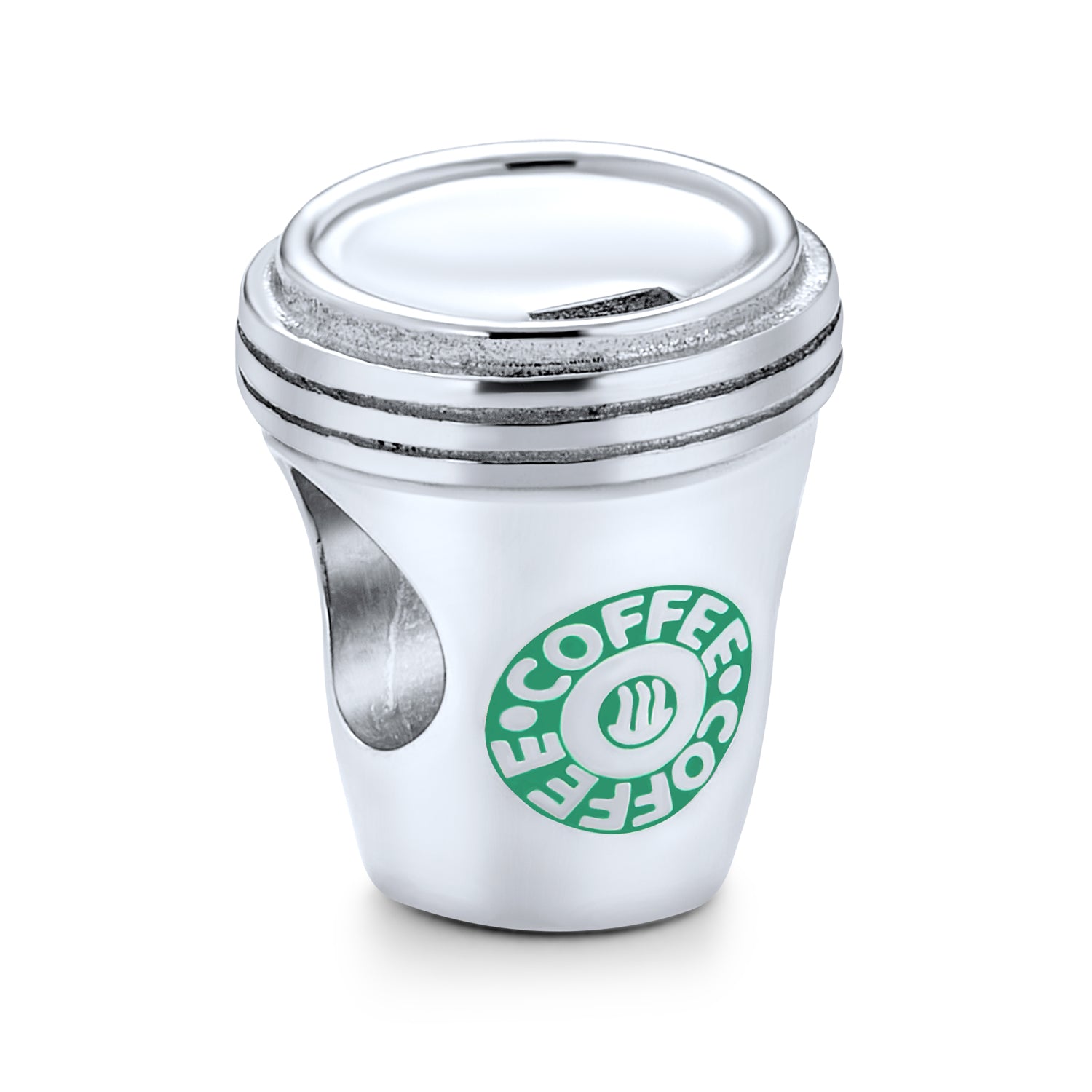 latte-sterling-silver-coffee-cup-bead_pbx-he-213-az Latte Lover Charm Bead for Coffee Cup Travel Mug Sterling Silver Fits Bracelet - Image 1