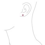 Romantic 3D Carved Flower Pink Peach Rose Stud Earrings Lightweight 10MM - Image 60
