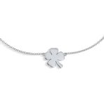 Lucky Charm Clover Anklet Ankle Bracelet .925 Sterling Silver Chain Adjustable - Image 2