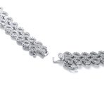 Art Deco Swirl Leaf Choker Collar Necklace with Teardrop CZ - Image 4