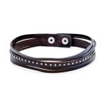Hip Hop Punk Rocker Cuff Bracelet Metal Studded Rivets Multi-Layer Leather - Image 2