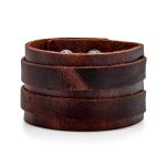 Unisex Hip Hop Wrap Bracelet Retro Biker Punk Rocker Leather Wristband