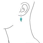 Native American Inspired Dangle Gemstone Earrings with Opal Inlay - Image 8