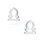 Mini Dainty Circle Zodiac Stud Earrings Sterling Silver for 12 Constellations - Image 5