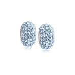 Set of 2 Solid Crystal Spacer Charm Bead Sterling Silver Core - Image 2
