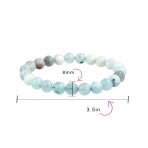 Natural Stone Multi Color Stackable Round 8MM Ball Beads Strand Stretch Bracelet - Image 78