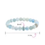 Natural Stone Multi Color Stackable Round 8MM Ball Beads Strand Stretch Bracelet - Image 81
