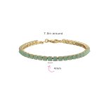 Classic 12CTW Prong Basket Set Solitaire Round Cubic Zirconia Cabochon CZ Tennis Bracelet Gold Plated 7.5 Inch - Image 15