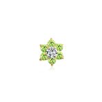 Tiny Flower Screwback CZ Stud Helix Lobe Cartilage 1 Piece Earring 14K Real Gold 4MM - Image 7
