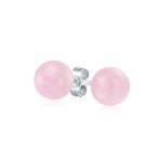 8MM Natural Gemstone Drop Ball Earrings Silver Birthstone - Image 10