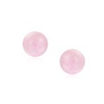 Set of 3 8MM Natural Pink Quartz Red Carnelian Green Drop Ball Earrings - Image 2