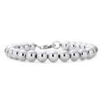 Classic Hand Strung 8MM Bead 925 .925 Sterling Silver Ball Strand Bracelet .7.5 Inch - Image 2