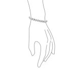 Classic Hand Strung 8MM Bead 925 .925 Sterling Silver Ball Strand Bracelet .7.5 Inch - Image 4