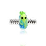 Lime Green Lizard Glass Charm Bead for European Bracelet - Image 2