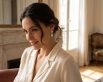 Cubic Zirconia Leaf Motif CZ Teardrop Dangle Chandelier Earrings Silver Plated - Image 3