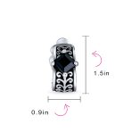 Bali Black Crystal Vines Scroll Half Hoop Clip On Earrings - Image 5