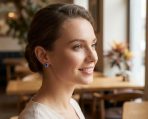 Fashion Crystal Oval Bali Style Clip-On Earrings Non-Pierced Ears Multiple Colors - Image 7