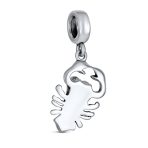 Nautical Lobster Dangle Charm Bead Sterling Silver for European Bracelets - Image 2