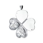 Vintage Heart Locket Necklace Holds Multiple Photos Silver - Image 2