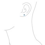 Classic 1.6Ct Oval Gemstone Blue Topaz Stud Earrings 14K Yellow Gold - Image 3