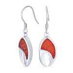 Nautical Beach Vacation Opal Dangle Gemstone Earrings in Sterling Silver